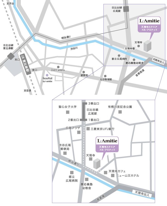 エル・アミティエ地図